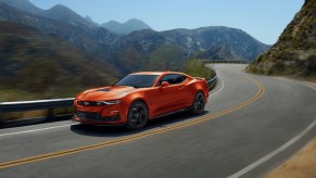 The 2024 Chevy Camaro on the road