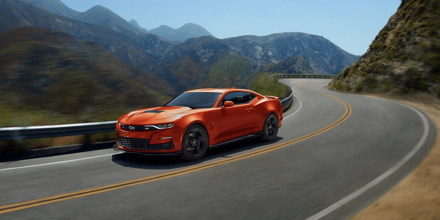 The 2024 Chevy Camaro on the road