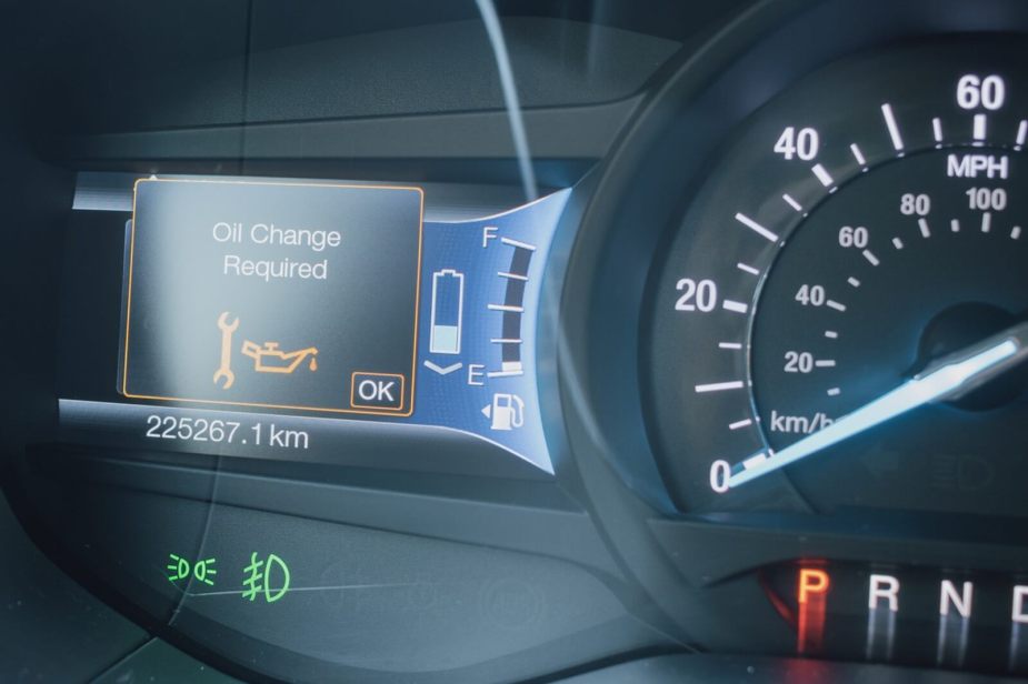 A digital display of a Ford, one of the brands that didn't make the list of the longest-lasting cars.