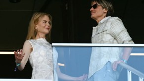 Nicole Kidman and Keith Urban on a balcony