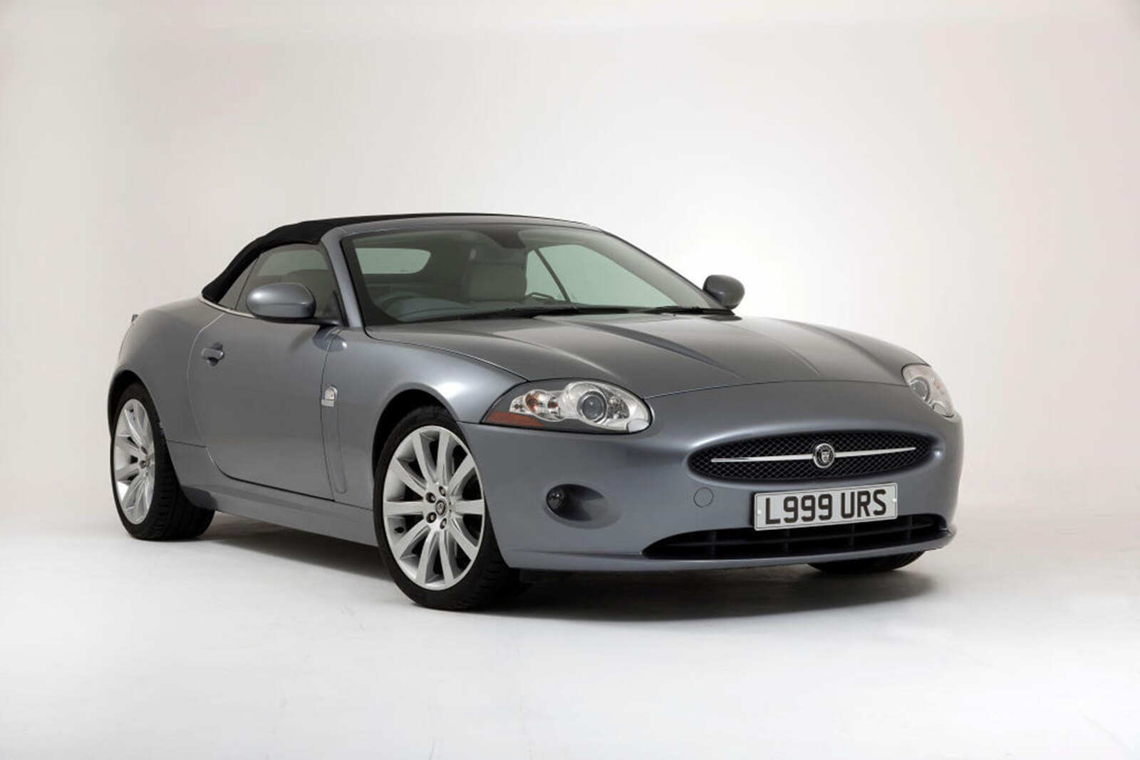 An X150 Jaguar XK Convertible in a studio photo shoot.