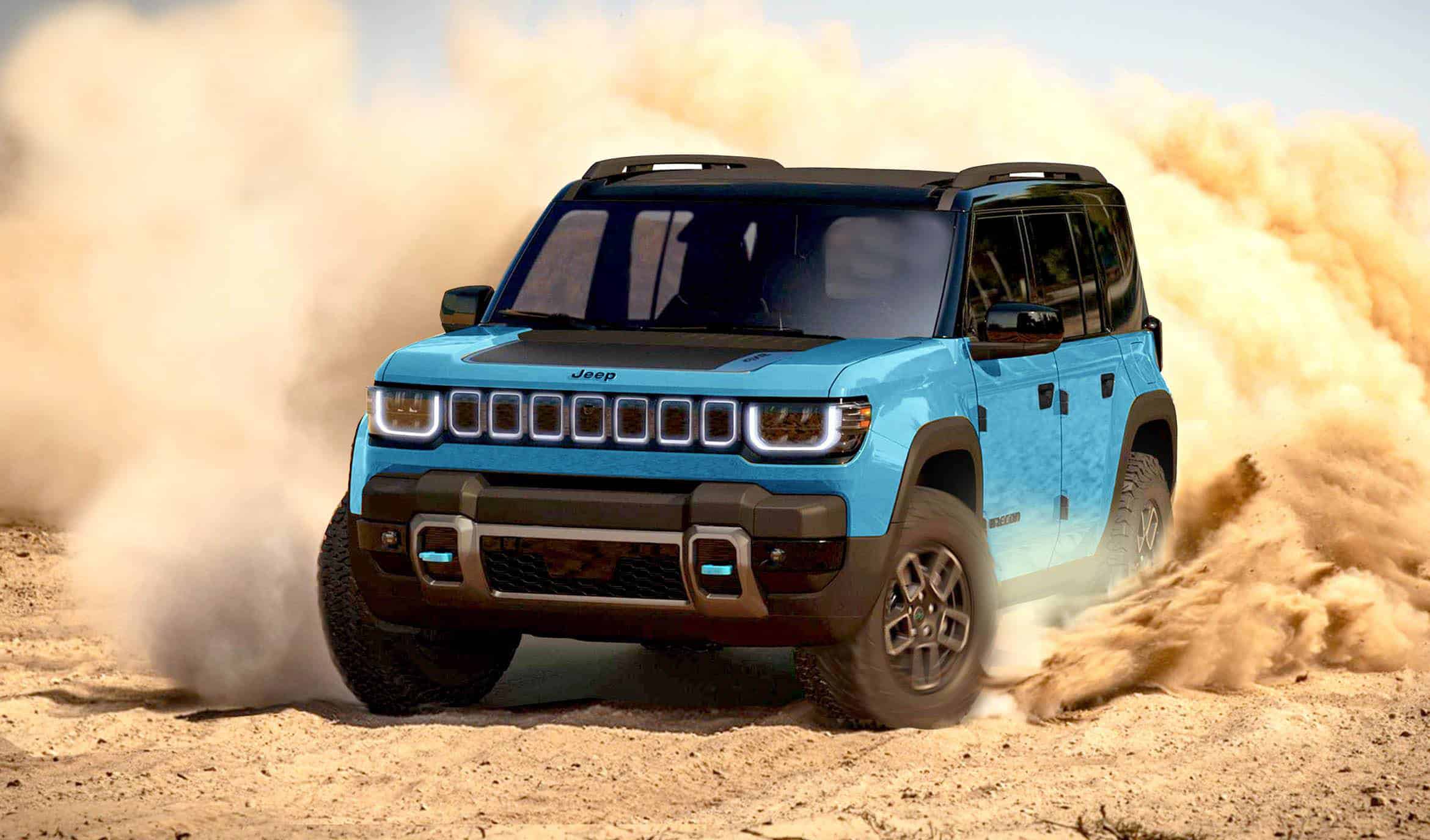 The Jeep Recon off-roading