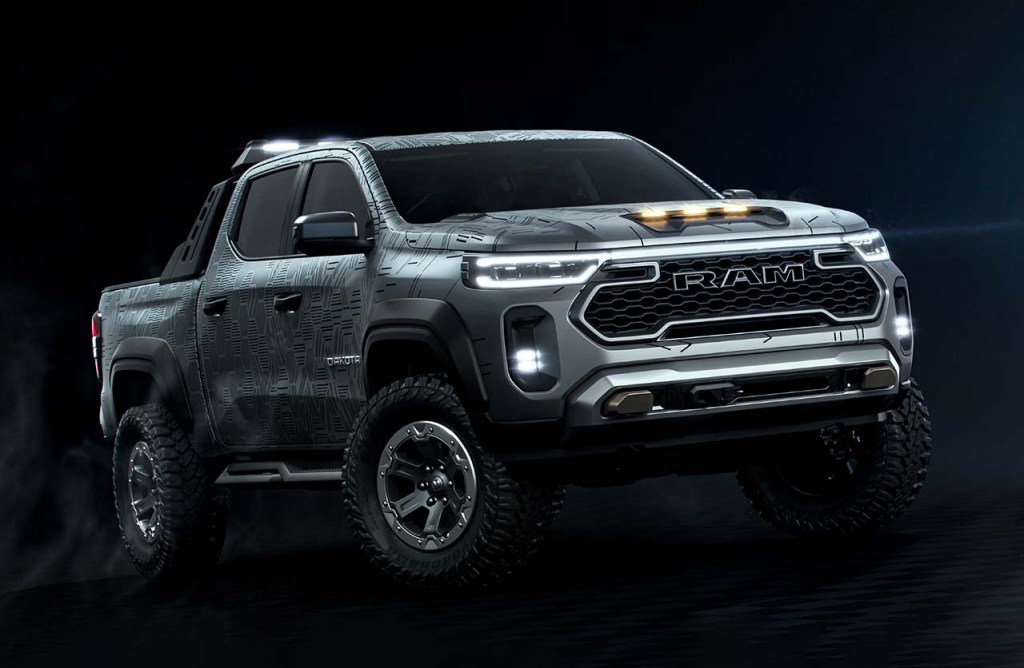 The Ram Dakota Nightfall Concept on a dark background