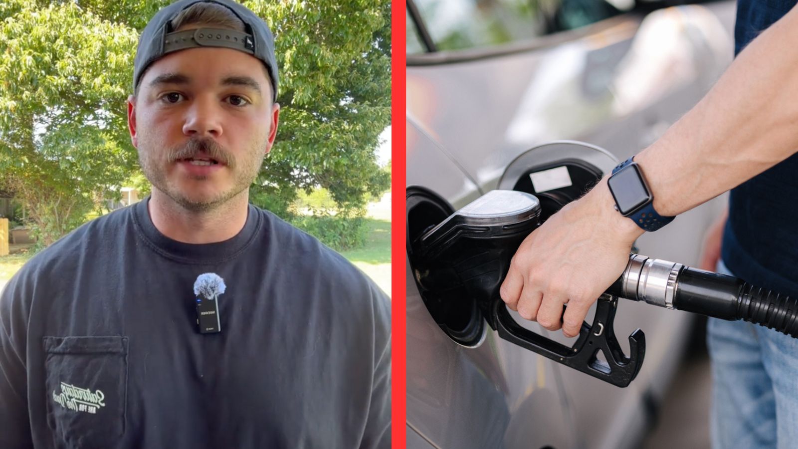 A man explaining how to save money