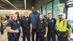 Shaq with police officers