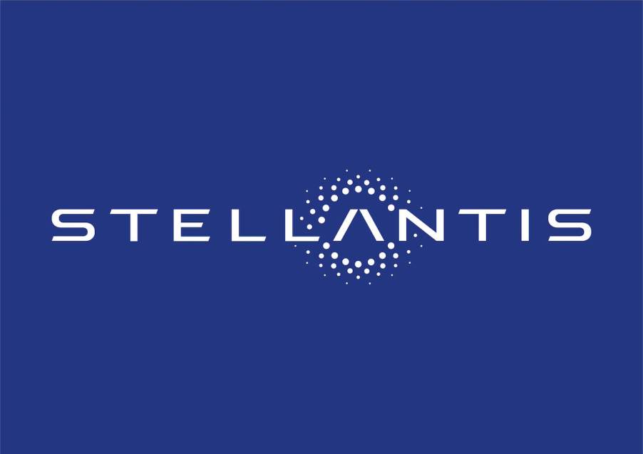 A corporate logo for the auto group Stellantis, parent company to Dodge, Chrysler, RAM, Jeep, FIAT, and Alfa Romeo.