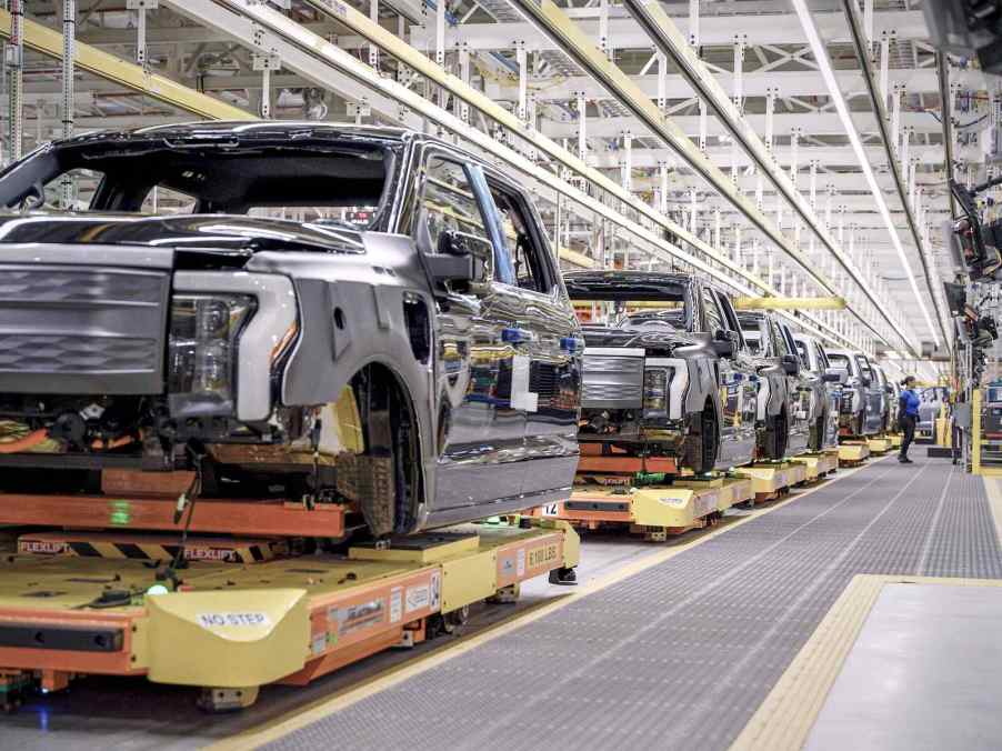 Ford F-150 Lightning production line, 2023