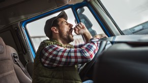 A tried truck driver