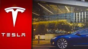 Exterior view of a Tesla showroom in Indianapolis