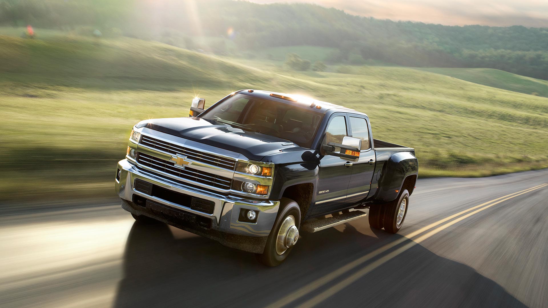 The 2016 Chevy Silverado 3500 HD on the road