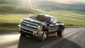 The 2016 Chevy Silverado 3500 HD on the road