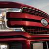 A red 2020 Ford F-150 front end in close right front view