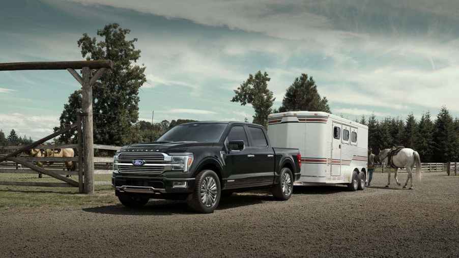 The 2025 Ford F-150 with a trailer