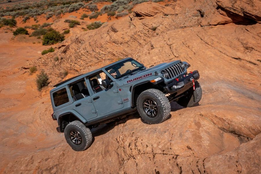 A 2025 Jeep Wrangler off-roading