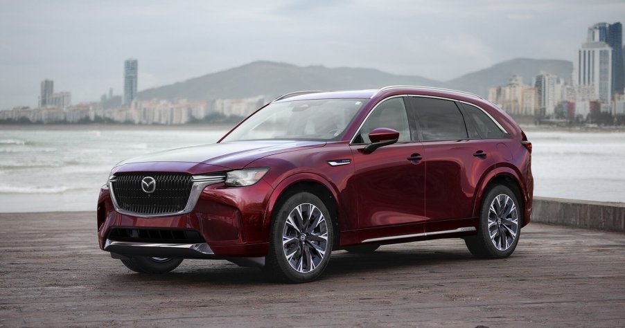 The 2025 Mazda CX-90 near water