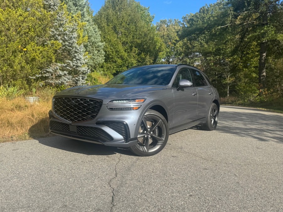 The 2026 Genesis GV70 near trees