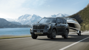 The 2026 Nissan Armada towing a boat