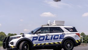 The PUG Autonomous Patrol Vehicle launching a drone