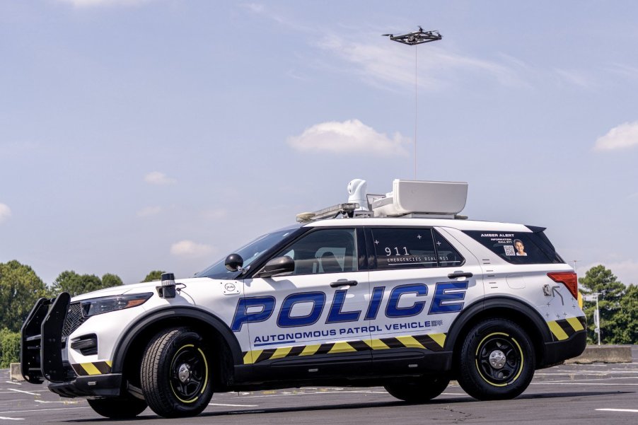 The PUG Autonomous Patrol Vehicle launching a drone