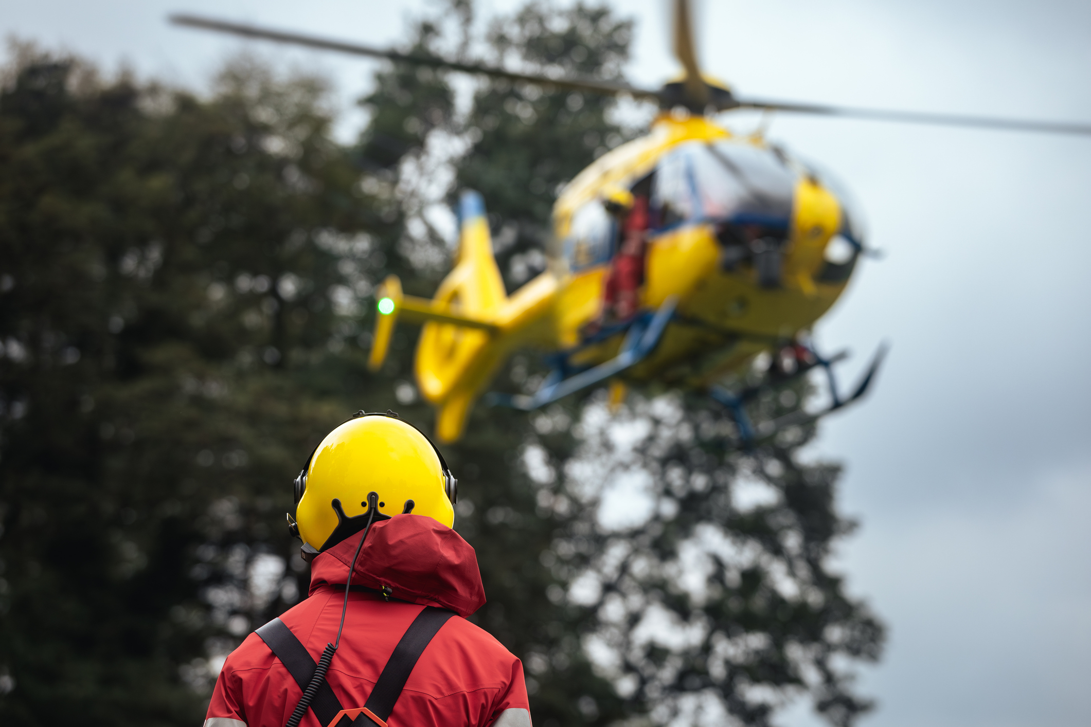 A search and rescue helicopter