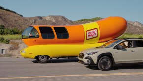 Subaru Crosstrek and OScar Meyer Weinermobile