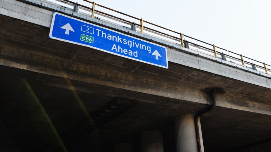 Thanksgiving-Ahead-Blue-Road-Sign