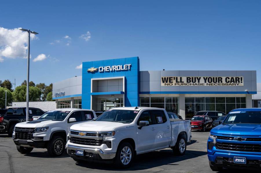 Chevrolet dealership lot and building exterior