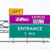 An E-ZPass toll sign