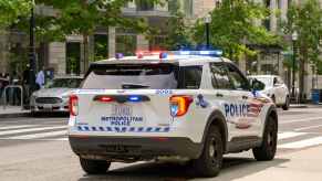 A Washington, D.C. police patrol SUV