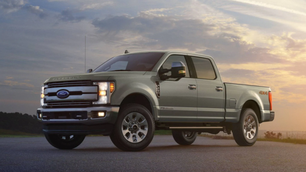 A 2019 Ford F-250 at dusk