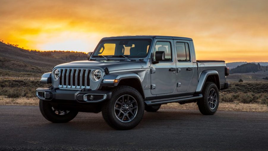 The 2020 Jeep Gladiator at dusk
