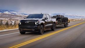 The 2025 Chevy Silverado on the road