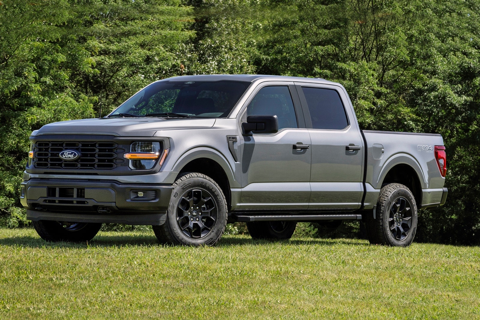 The 2025 Ford F-150 parked in some grass