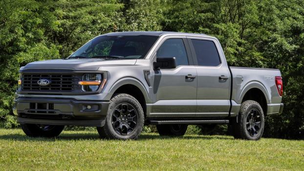 The 2025 Ford F-150 parked in some grass