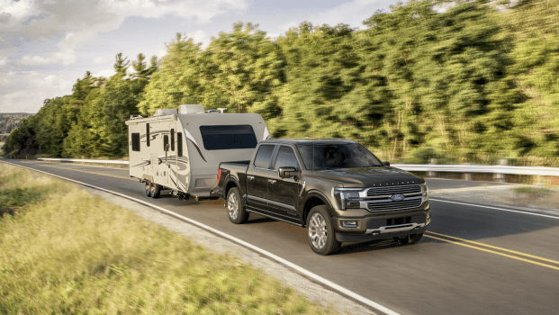 The 2025 Ford F-150 towing a camper
