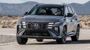 The 2025 Hyundai Tucson on the road