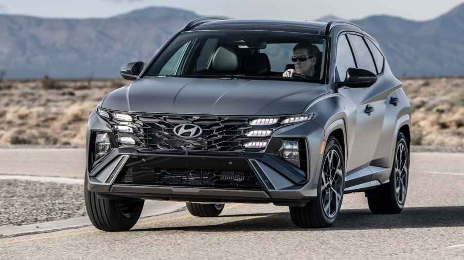 The 2025 Hyundai Tucson on the road