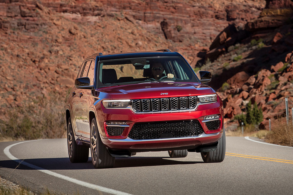 The 2025 Jeep Grand Cherokee on the road