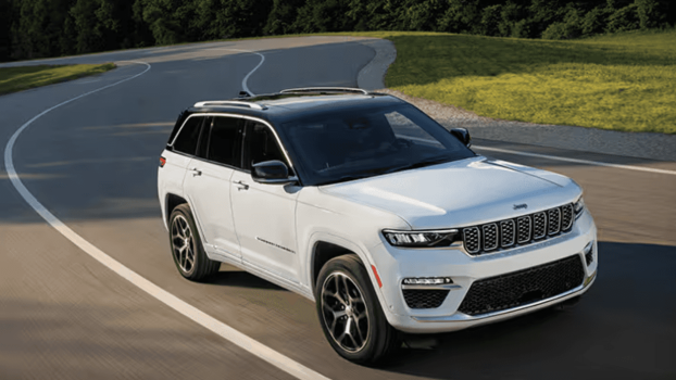 The 2025 Jeep Grand Cherokee on the road