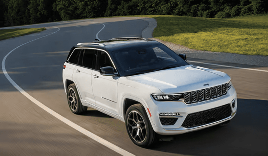 The 2025 Jeep Grand Cherokee on the road