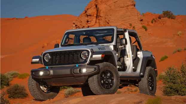 The 2025 Jeep Wrangler 4xe off-roading