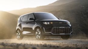 The 2025 Kia Soul on a gravel road