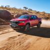 The 2025 Ram Rampage on a dirt road
