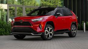 The 2025 Toyota RAV4 Hybrid on display