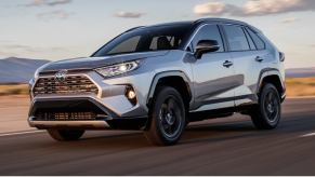 The 2025 Toyota RAV4 on the road