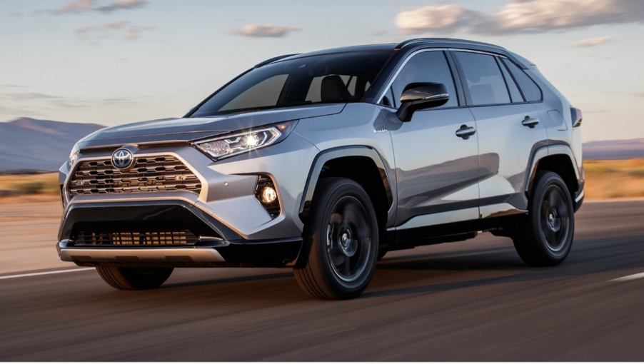 The 2025 Toyota RAV4 on the road