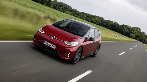 The 2025 Volkswagen ID.3 on the road