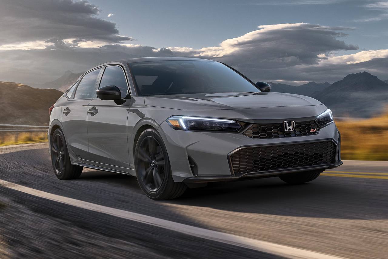 The 2026 Honda Civic on the road