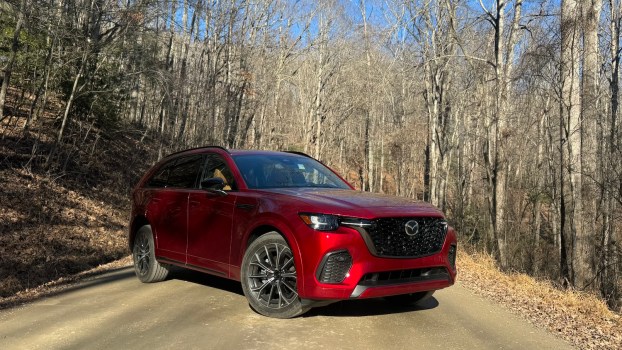 The 2026 Mazda CX-70 on a dirt road