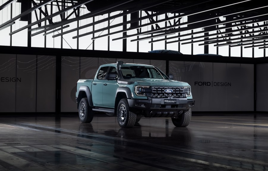 The Ford Ranger Super Duty in a warehouse